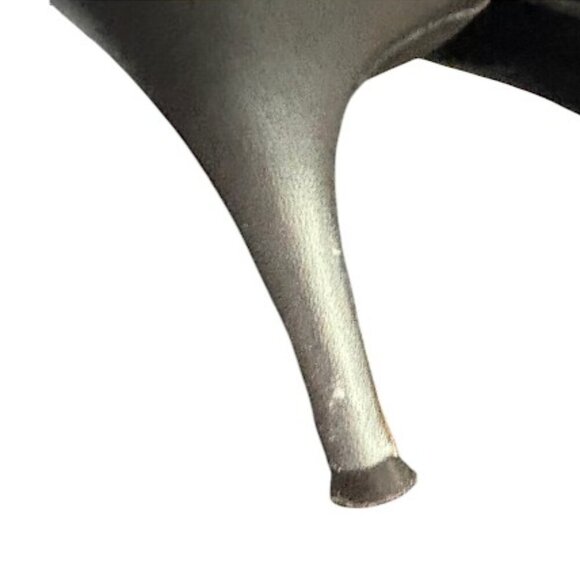 Stuart Weitzman Vintage Silver Chantilly Lace Gem Formal Peep Toe Heels Size 9.5 - Picture 5 of 12